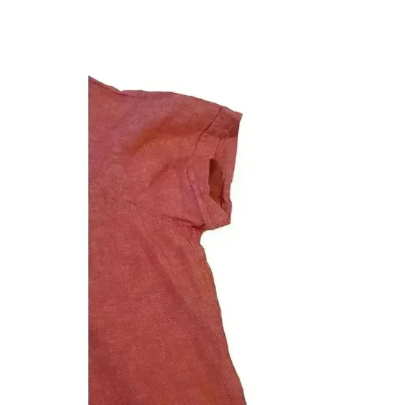 Marc Anthony Mens Slim-Fit Linen Blend Button Shirt Red Short Sleeve‎ Size XXL - Picture 8 of 15